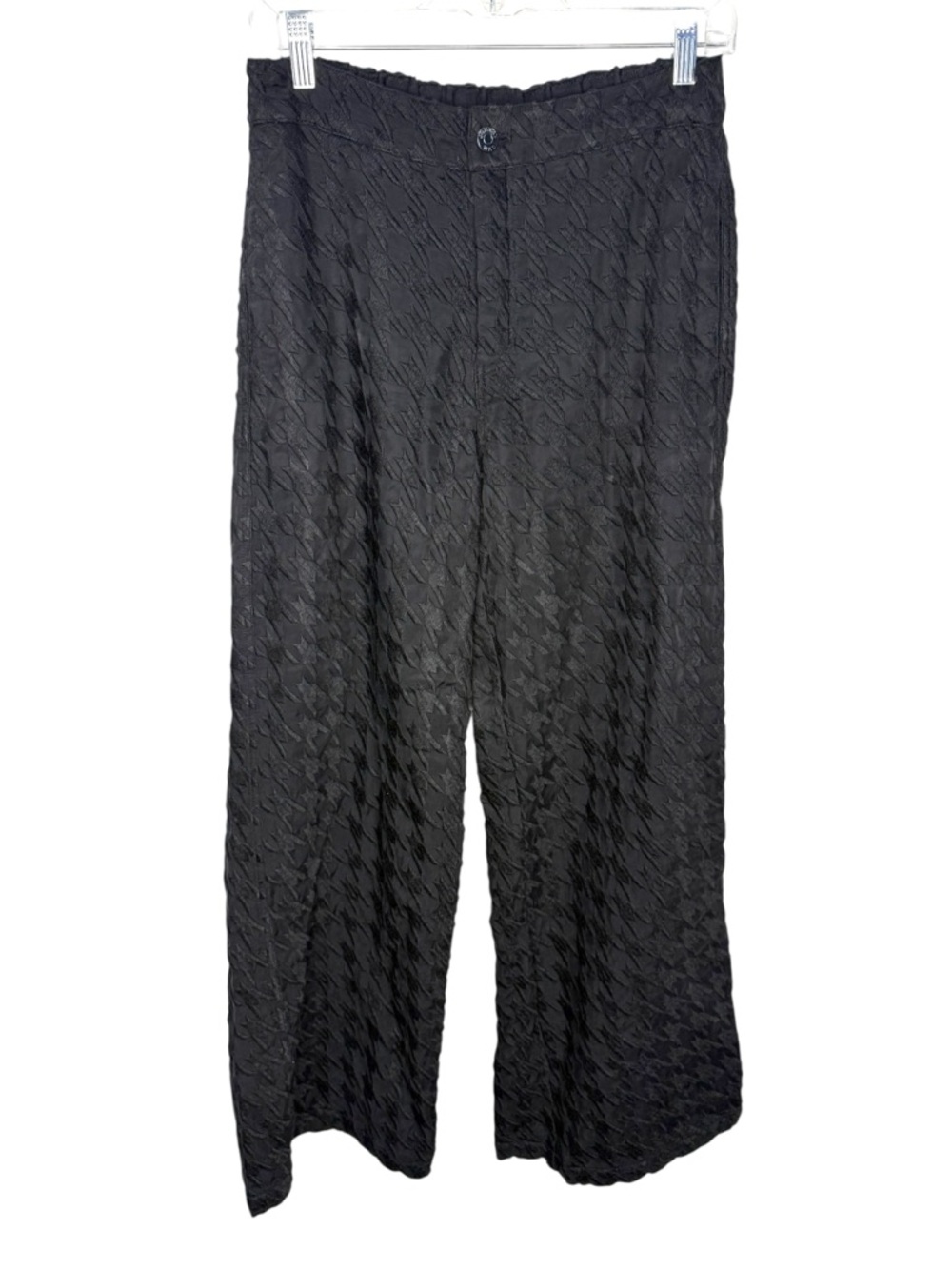 Johnny Was Hiro Houndstooth Wide Leg Pants Black NWT Small - Picture 2 of 10
